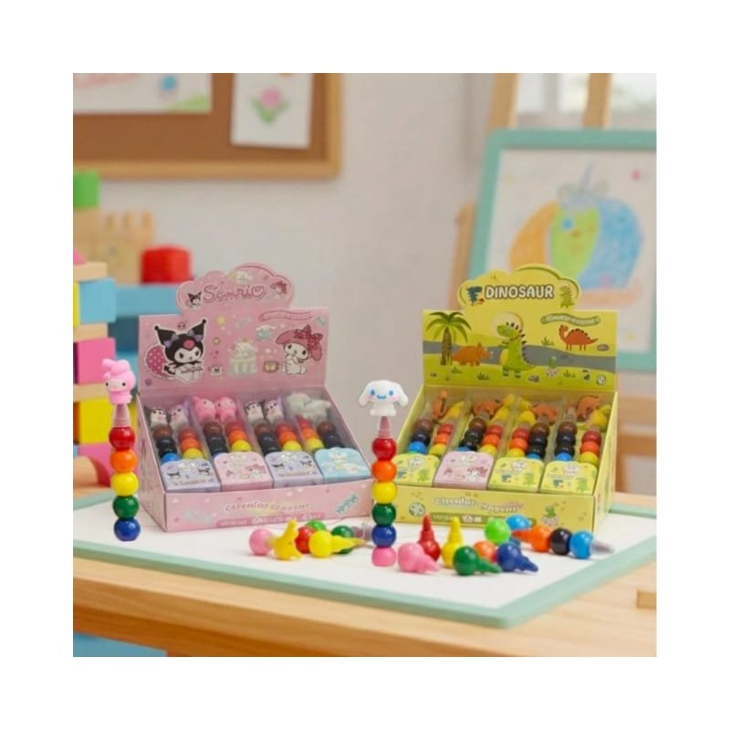 Circular Crayons No. 302-12 ( 8 Pcs Box/ 12 Colors ) - Image 1