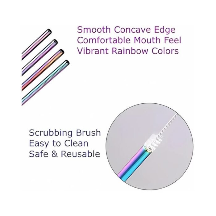 4 Pcs Stainless Steel Straw KK-V-15-7 - Image 3