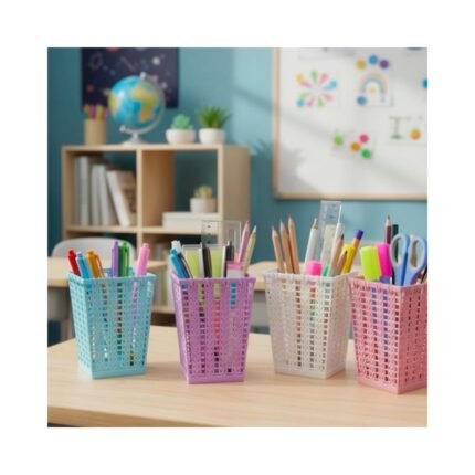 Square Stylish Plastic Pen Stand