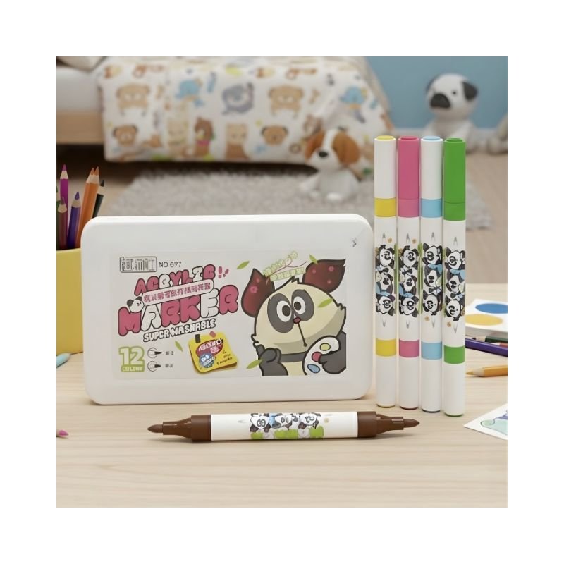 1 Duo Tip Acrylic Marker No. 2022 ( 12 Pcs/ 12 Color ) - Image 1