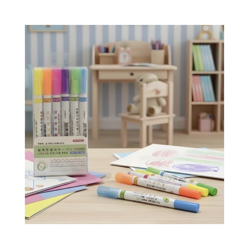 2 Linear Color Pen No. 1972 ( 6 Pcs ) - Image 1